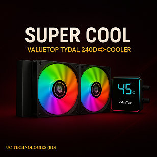 Value-Top TYDAL 240D 240mm Liquid Cooler with Temperature Display