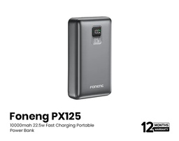 [Gadget Foneng PX125 10000mAh 22.5W Fast] Gadget Foneng PX125 10000mAh 22.5W Fast Charging Portable Powerbank- Silver